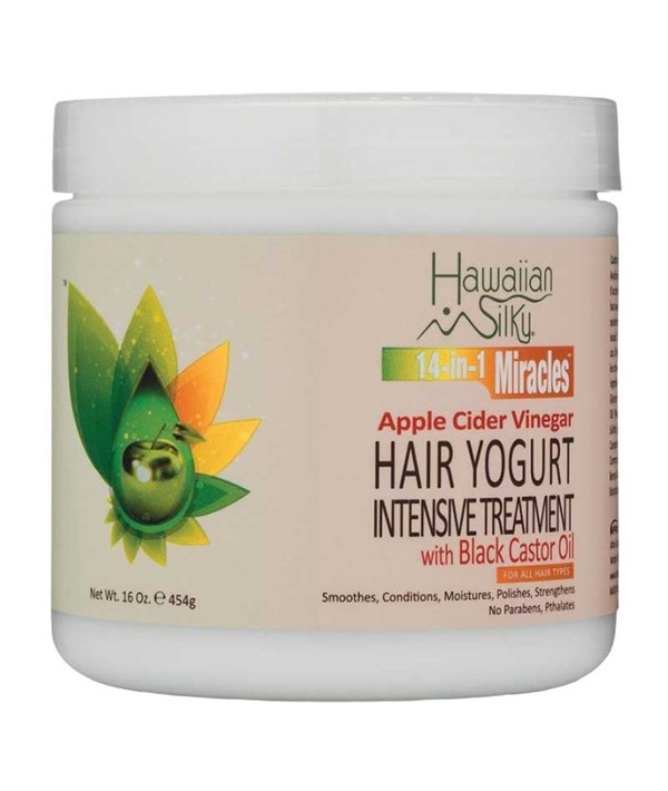 Hawaiian Silky 14-In-1 Miracle Apple Cider Vinegar Yogurt Treatment 454g