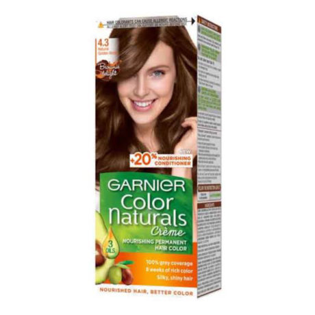 GARNIER COLOR NATURALS NOURISHING PERMANENT HAIR COLOR GOLDEN BROWN 4.3