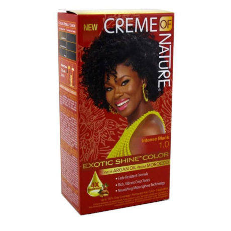 CREME OF NATURE EXOTIC SHINE HAIR COLOR INTENSE BLACK 1.0