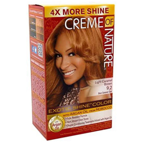 CREME OF NATURE EXOTIC SHINE HAIR COLOR LIGHT CARAMEL BROWN 9.2