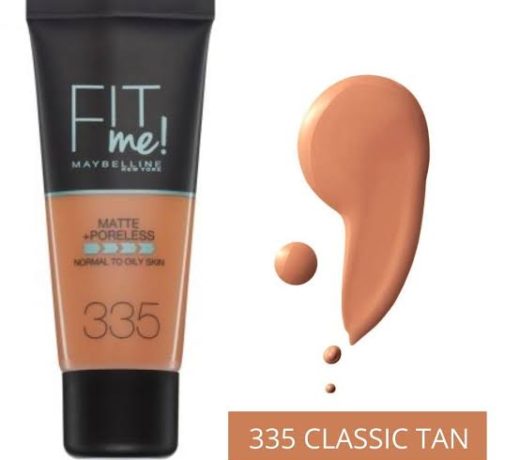 MAYBELLINE FIT ME MATTE + PORELESS FOUNDATION CLASSIC TAN 335