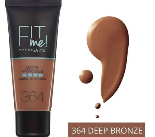 MAYBELLINE FIT ME MATTE + PORELESS FOUNDATION DEEP BRONZE 364