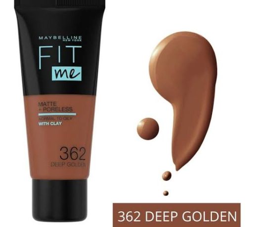 MAYBELLINE FIT ME MATTE + PORELESS FOUNDATION DEEP GOLDEN 362