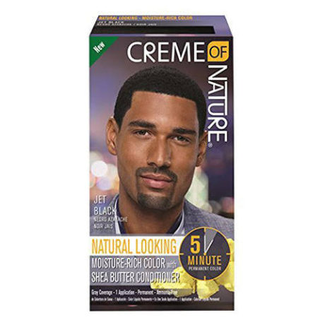 CREME OF NATURE MOISTURE RICH MEN HAIR COLOR JET BLACK