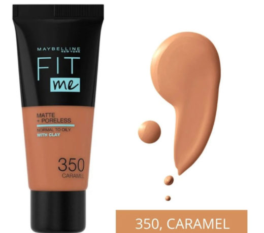 MAYBELLINE FIT ME MATTE + PORELESS FOUNDATION CARAMEL 350