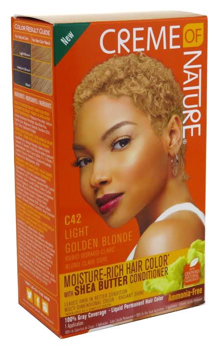 CREME OF NATURE MOISTURE RICH HAIR COLOR LIGHT GOLDEN BLONDE C42