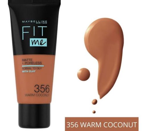 MAYBELLINE FIT ME MATTE + PORELESS FOUNDATION WARM COCONUT 356