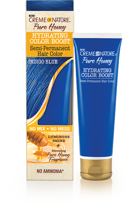 CREME OF NATURE PURE HONEY SEMI-PERMANENT HAIR COLOR INDIGO BLUE