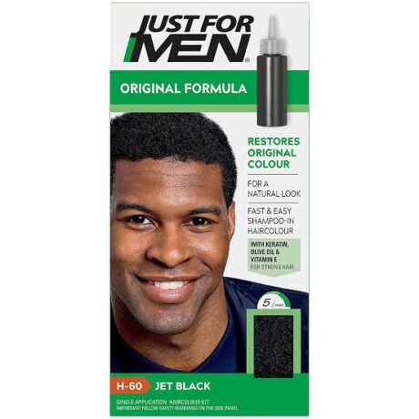 JUST FOR MEN ORIGINAL FORMULA HAIR COLOR JET BLACK H60