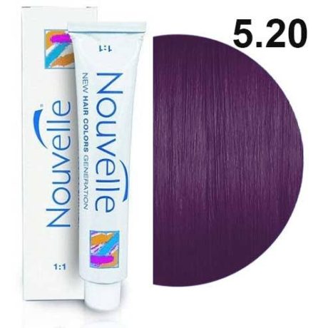 NOUVELLE NEW GENERATION HAIR COLOR CREAM LIGHT VIOLET BROWN 5.20