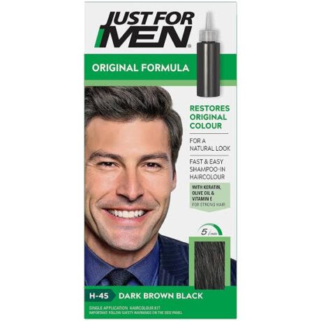 JUST FOR MEN ORIGINAL FORMULA HAIR COLOR DARK BROWN BLACK H45