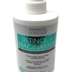 Advanced Clinicals Retinol+Niacinamide Anti-Aging Face And Body Cream 15Oz