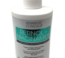 Advanced Clinicals Retinol+Niacinamide Anti-Aging Face And Body Cream 15Oz