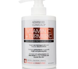 Advanced Clinicals Vitamin C +Turmeric Brightening Face & Body Cream 15Oz