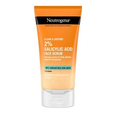 Neutrogena Clear & Defend 2% Salicylic Acid Face Scrub 150Ml