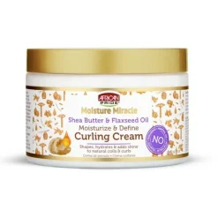 African Pride Moisture Miracle Shea Butter & Flaxseed Oil Curling Cream 12oz