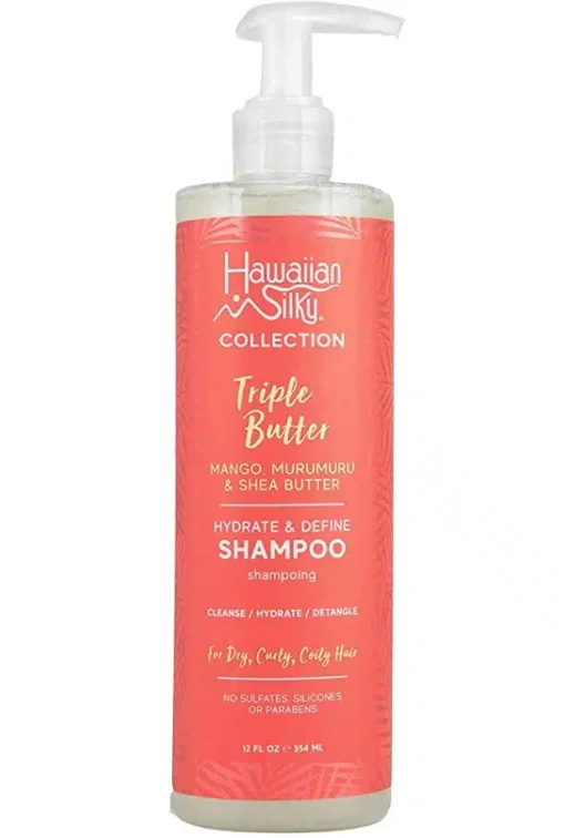 Hawaiian Silky Triple Butter Mango and Murumuru Shea Butter Shampoo 12 oz
