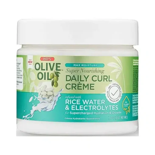 Ors Olive Oil Max Moisture Super Nourishing Daily Curl Crème With Rice Water & Electrolytes 8oz