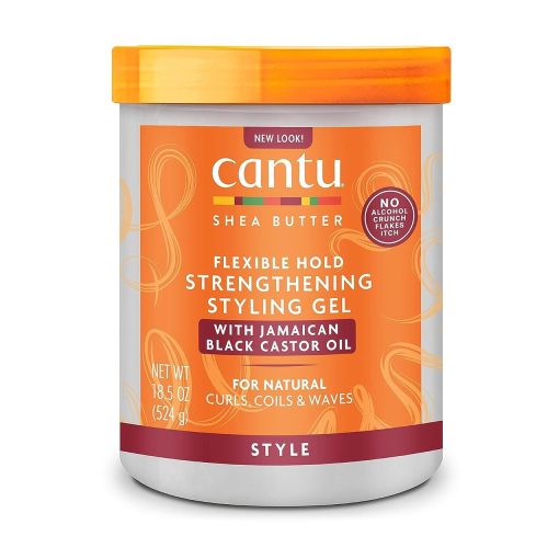 Cantu Shea butter Flexible Hold Strengthening Styling Gel With Jamiaican Black Castor Oil 18.5 oz