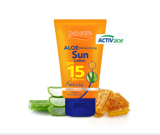 P.O Care Aloe Moisturizing SPF 15 Sun Lotion 120ml