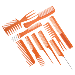 Burmax Gold Magic 10 Pieces Bone Comb Set in Roll Up Case
