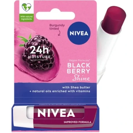 Nivea Black Berry Shine Lip Balm 4.8g