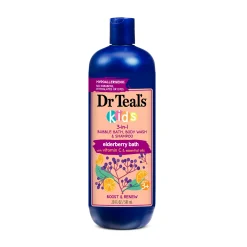 Dr Teal's Kids 3-in-1 Bubble Bath, Body Wash & Shampoo Elderberry Bath 591ml